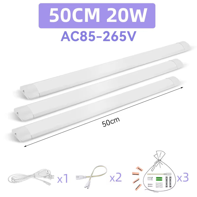 Led Tube Light Fixture High Brightness Lamp Tube 85V-265V Bar Lighting Bulb for Kitchen Home-Appliance Light Strip LED Luminaire