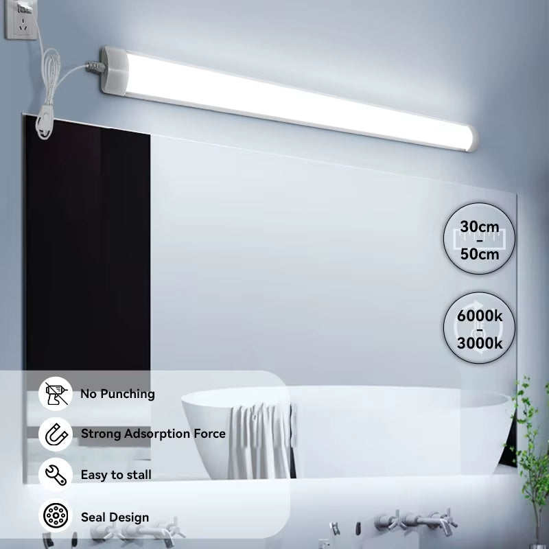 LED Tube Lighting Fixture Super Bright for Bedroom Toilet Kitchen Cabinet Tube Home Decoration with Connect Cable Ceiling Light