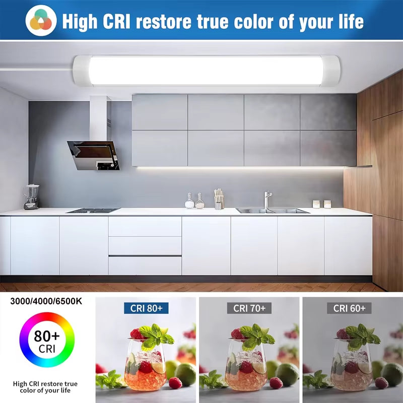 40W Led Tube Light Bar Super Bright Commercial Ceiling Wall Lamp 120CM Kitchen under Cabinet Lamp for Office Home Decor Lighting