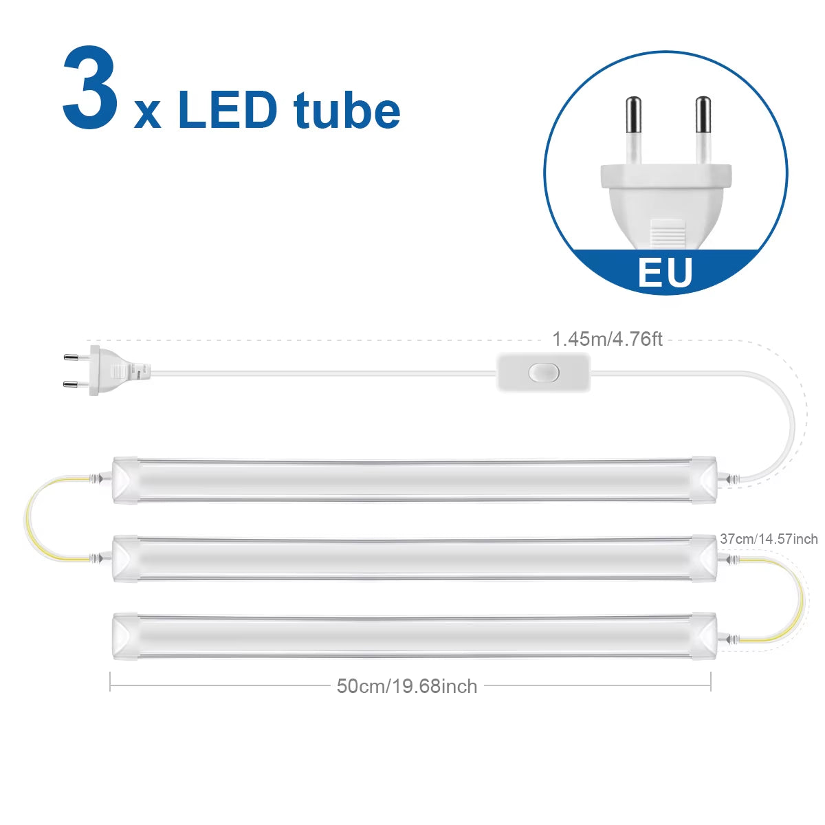 100V -230V 50CM Tube LED T5 15W/ T8 25W 220V LED Bar Light Replace Fluorescent Tube Bulbs Cabinet Kitchen Wall Lamp Lighing -J