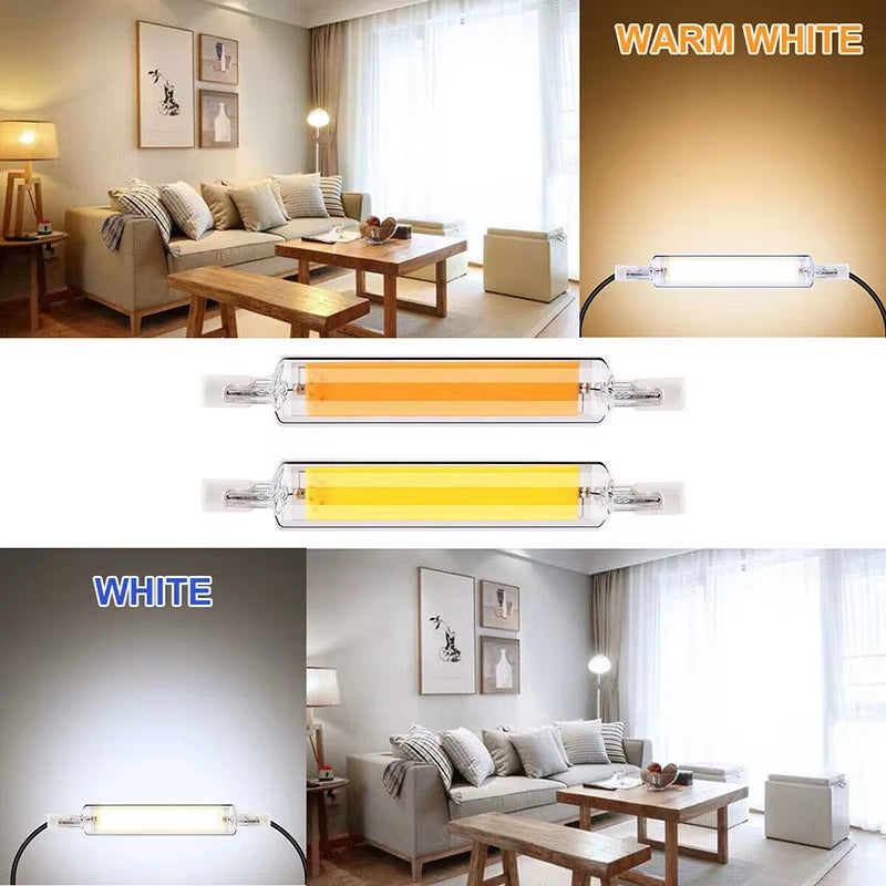 Super Bright LED R7S COB Glass Tube 78Mm 118Mm J78 J118 LED Light Bulb AC 110V AC 220V Home Replace Halogen Lamp