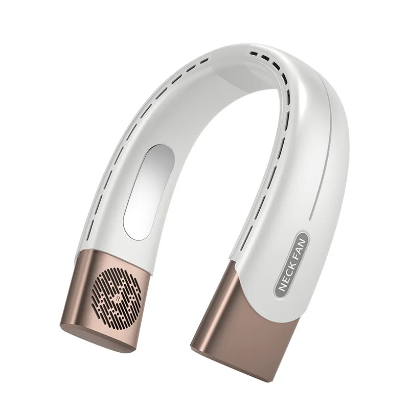 2025 Portable Leafless Neck Fan - USB Rechargeable, Silent Fan for Lazy, Hands-Free Cooling at Home, Office, and Outdoors