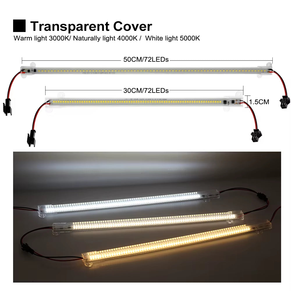 LED Tube AC220V 8W High Brightness 2835 30Cm 50Cm 72Leds Energy Saving LED Fluorescent Tubes 5Pcs/Lot.