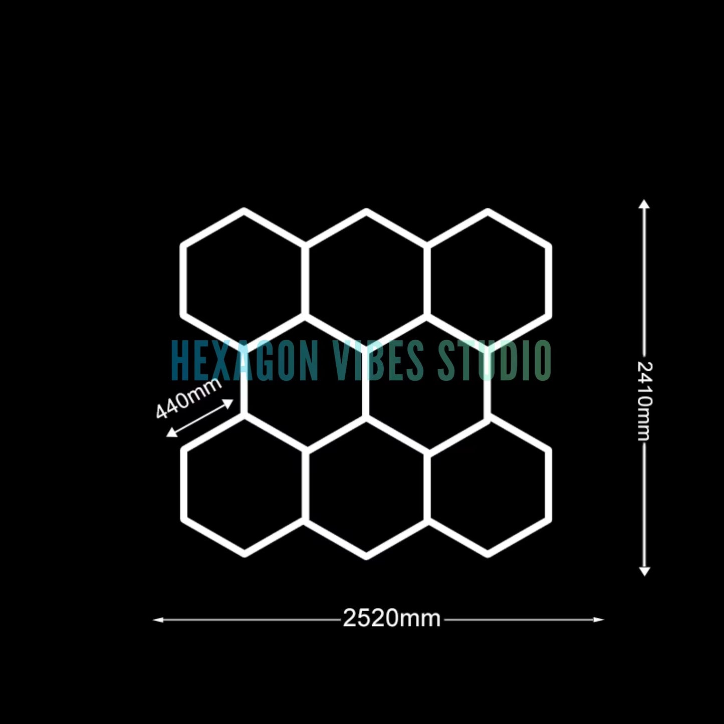 Garage Hexagon Led Ceiling Light Gym Barbershop Honeycomb Light 110V-240V Led Tube Lighting for Car Repair Detailing Lighting