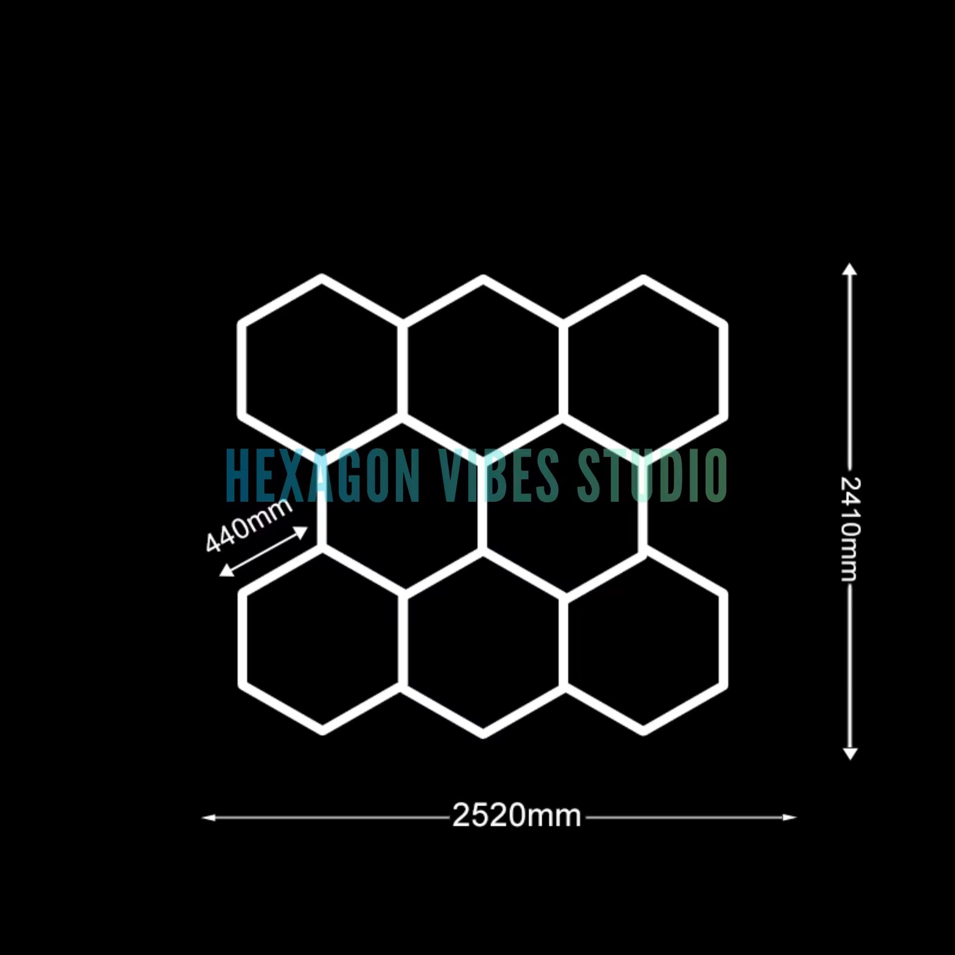 Garage Hexagon Led Ceiling Light Gym Barbershop Honeycomb Light 110V-240V Led Tube Lighting for Car Repair Detailing Lighting